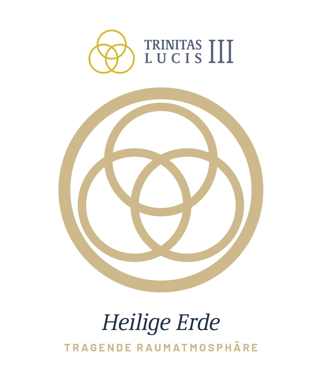 TRINITAS LUCIS III – Heilige Erde · Tragende Raumatmosphäre · Raumspray von QuantumSeele · Geometrie: Dreifeld