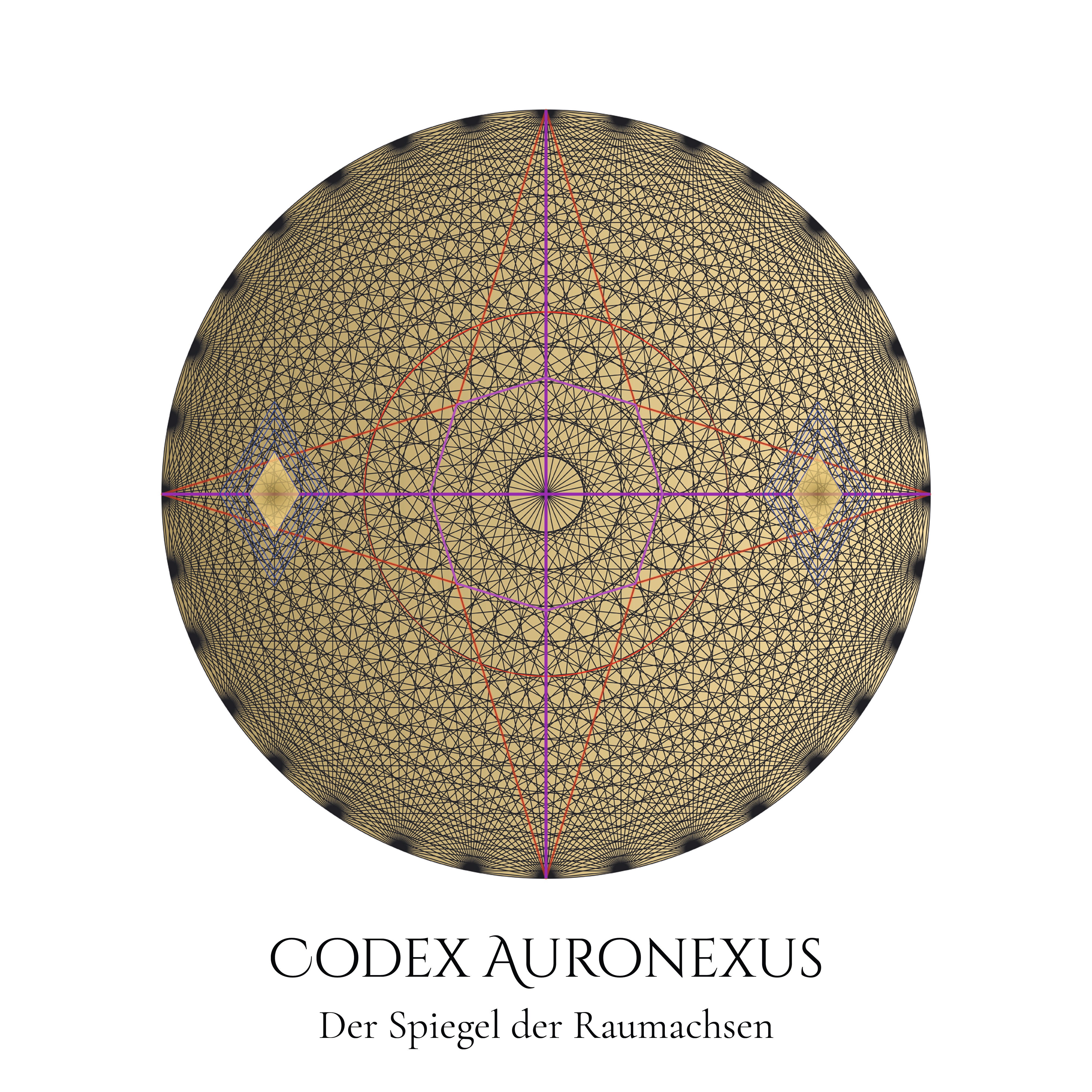 Codex Auronexus – Der Spiegel der Raumachsen, Version Wand, geometrisches Raumobjekt für bewusste Raumgestaltung von QuantumSeele
